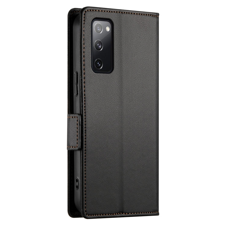 For Samsung Galaxy S20 FE 5G Side Buckle Magnetic Frosted Leather Phone Case
