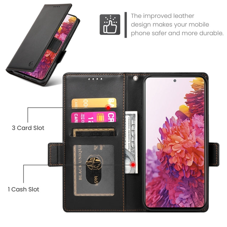 For Samsung Galaxy S20 FE 5G Side Buckle Magnetic Frosted Leather Phone Case