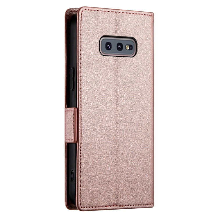 For Samsung Galaxy S10e Side Buckle Magnetic Frosted Leather Phone Case