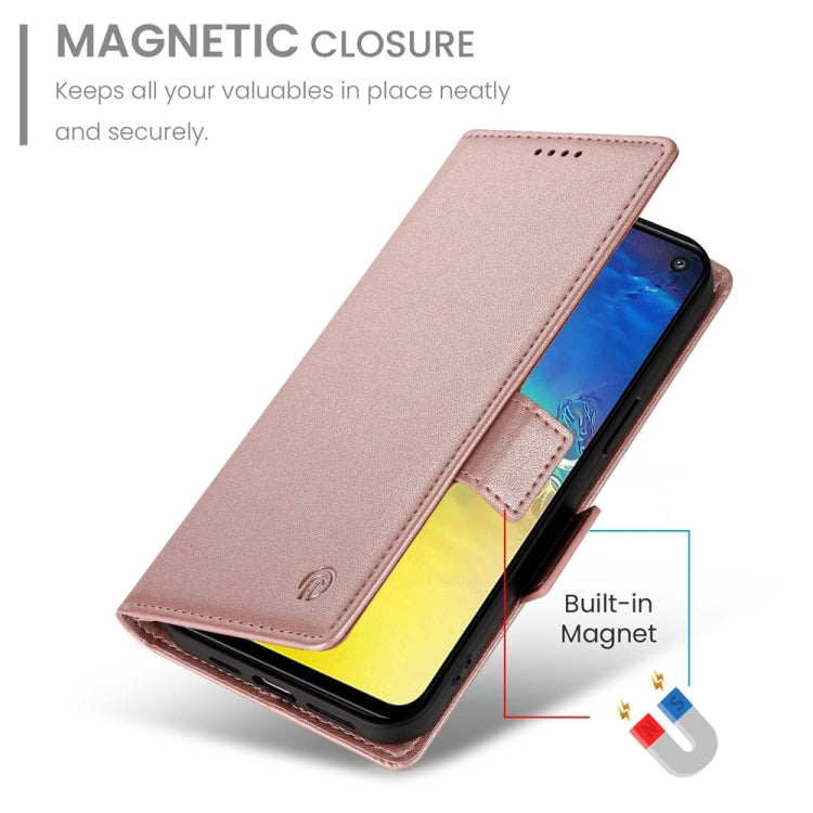For Samsung Galaxy S10e Side Buckle Magnetic Frosted Leather Phone Case