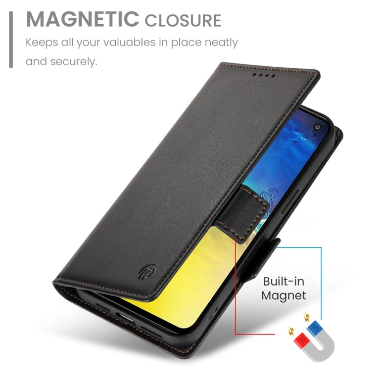 For Samsung Galaxy S10e Side Buckle Magnetic Frosted Leather Phone Case