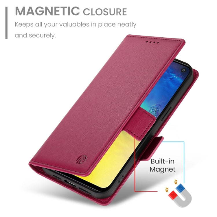 For Samsung Galaxy S10e Side Buckle Magnetic Frosted Leather Phone Case