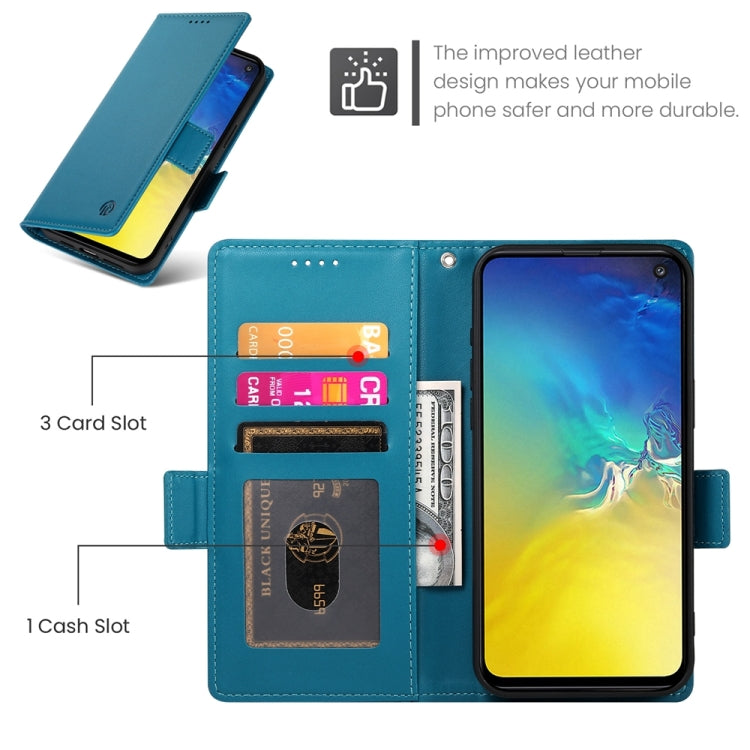 For Samsung Galaxy S10e Side Buckle Magnetic Frosted Leather Phone Case