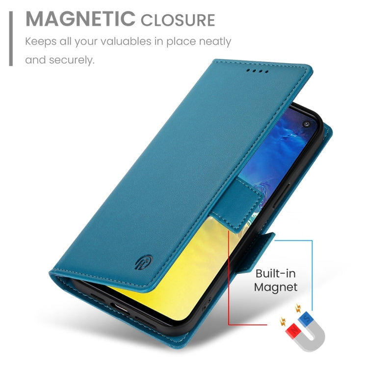 For Samsung Galaxy S10e Side Buckle Magnetic Frosted Leather Phone Case