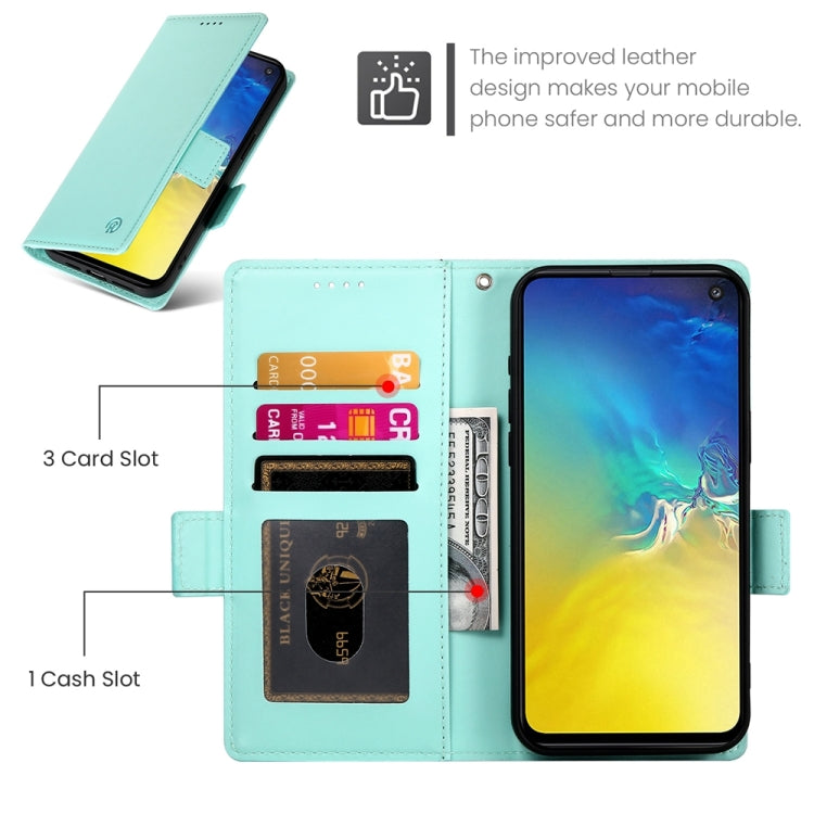 For Samsung Galaxy S10e Side Buckle Magnetic Frosted Leather Phone Case