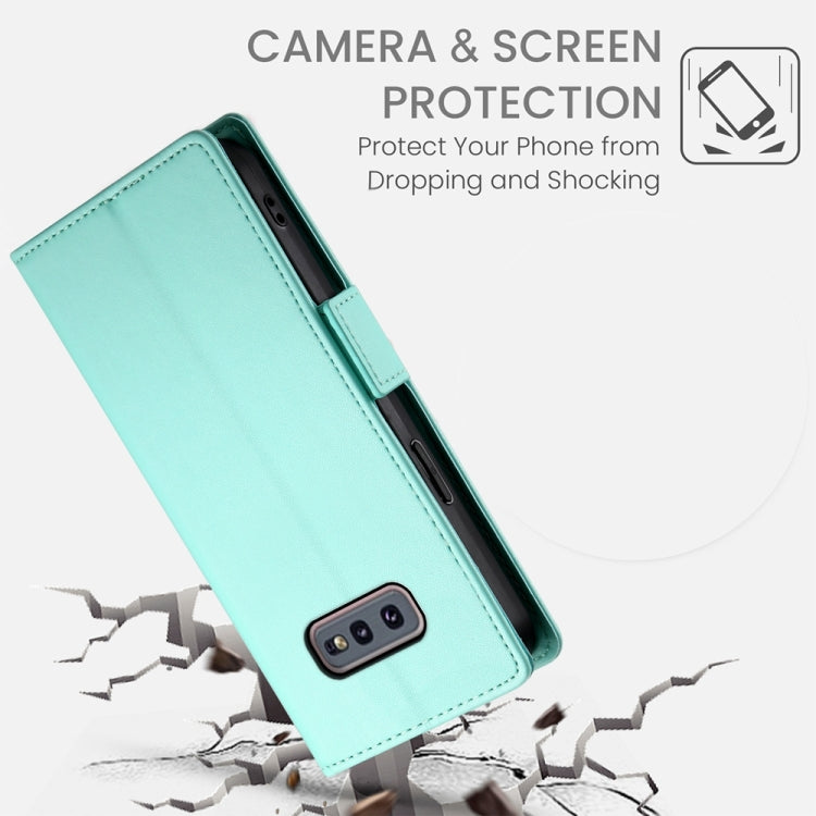 For Samsung Galaxy S10e Side Buckle Magnetic Frosted Leather Phone Case