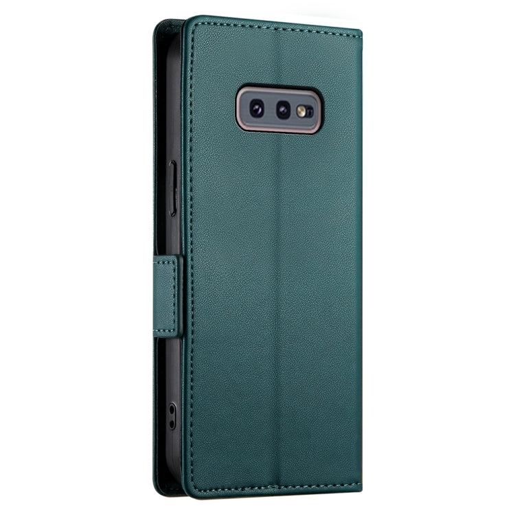 For Samsung Galaxy S10e Side Buckle Magnetic Frosted Leather Phone Case