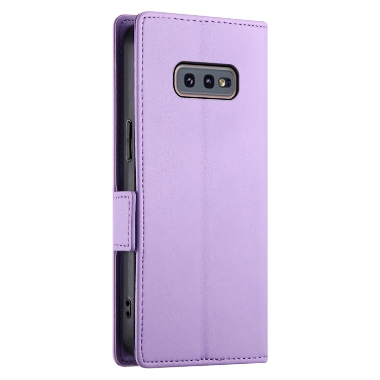 For Samsung Galaxy S10e Side Buckle Magnetic Frosted Leather Phone Case