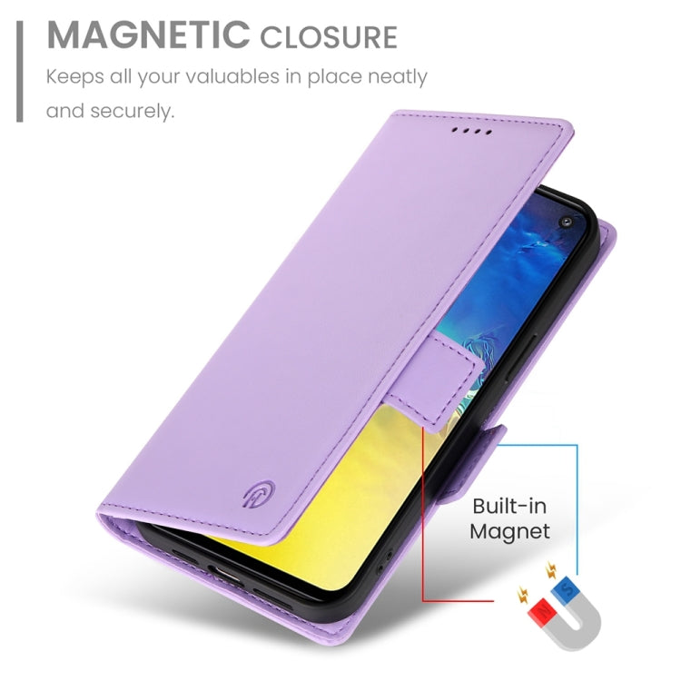 For Samsung Galaxy S10e Side Buckle Magnetic Frosted Leather Phone Case