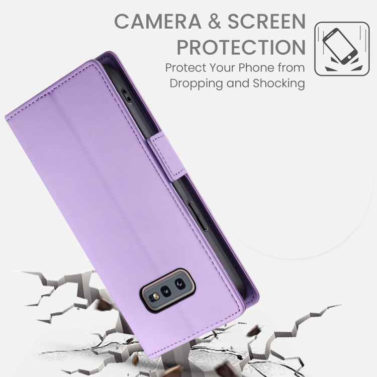 For Samsung Galaxy S10e Side Buckle Magnetic Frosted Leather Phone Case