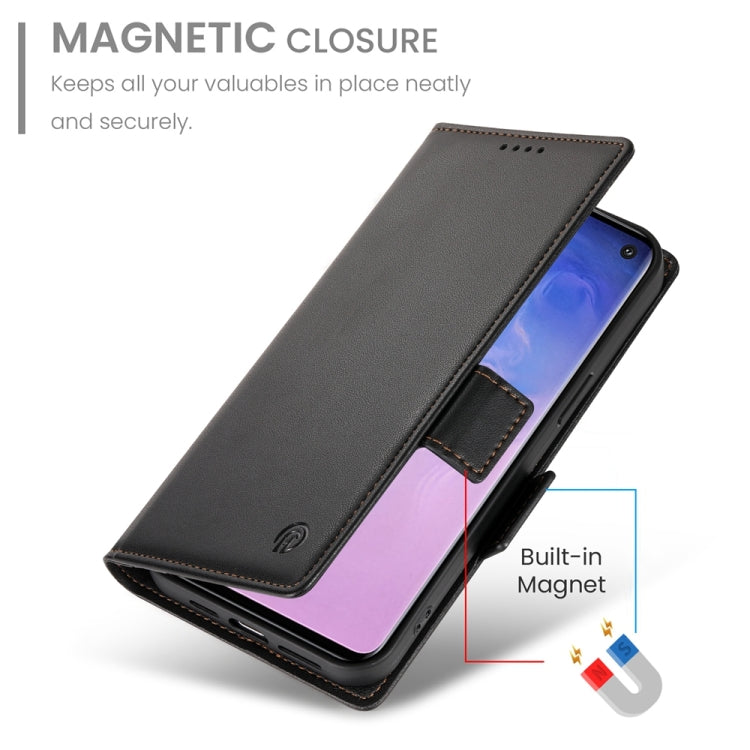 For Samsung Galaxy S10 Side Buckle Magnetic Frosted Leather Phone Case
