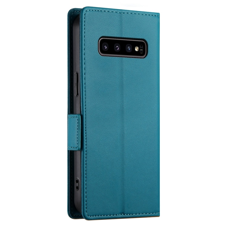 For Samsung Galaxy S10 Side Buckle Magnetic Frosted Leather Phone Case