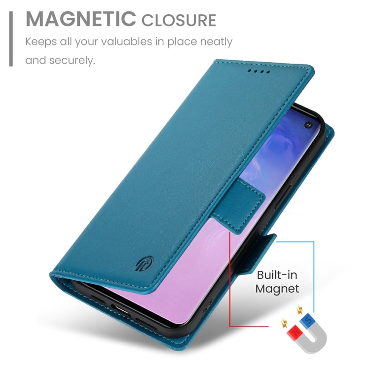 For Samsung Galaxy S10 Side Buckle Magnetic Frosted Leather Phone Case