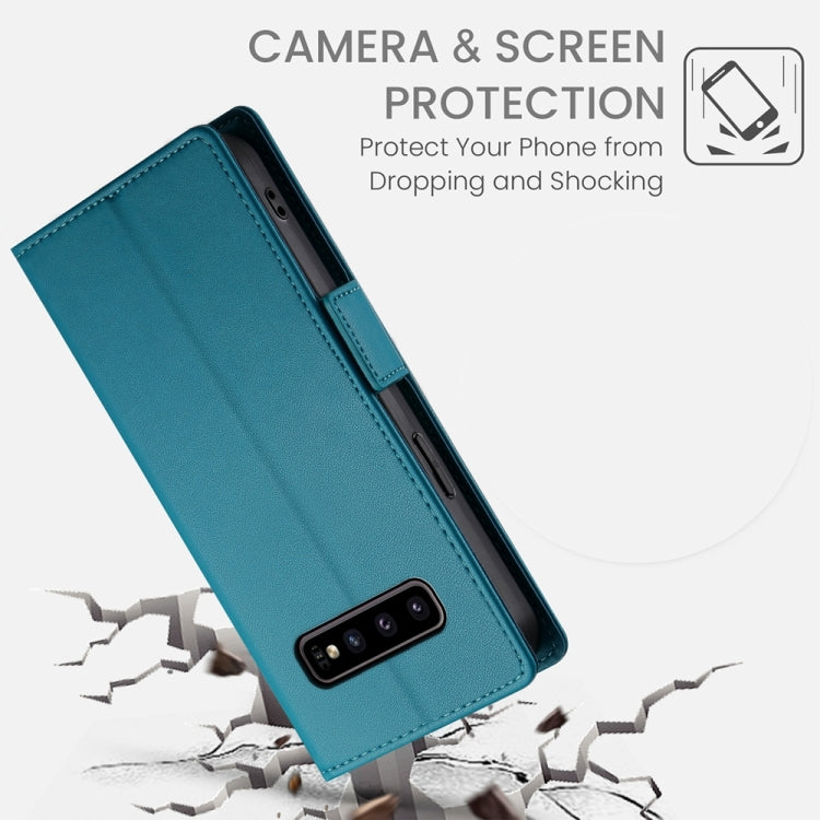 For Samsung Galaxy S10 Side Buckle Magnetic Frosted Leather Phone Case