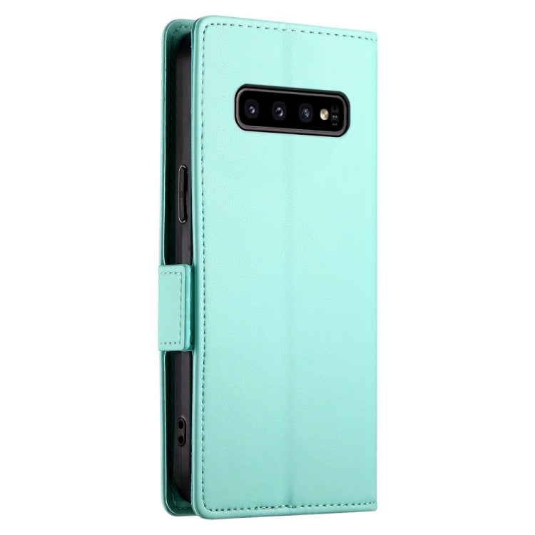 For Samsung Galaxy S10 Side Buckle Magnetic Frosted Leather Phone Case