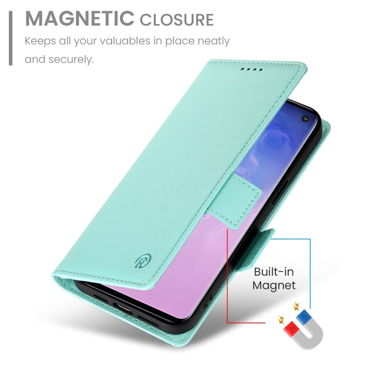For Samsung Galaxy S10 Side Buckle Magnetic Frosted Leather Phone Case