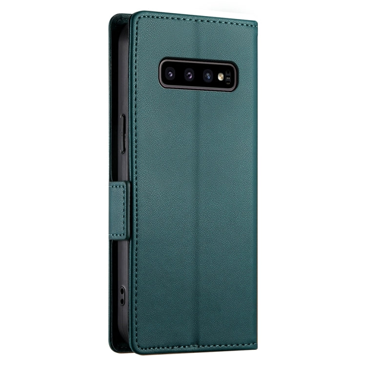 For Samsung Galaxy S10 Side Buckle Magnetic Frosted Leather Phone Case
