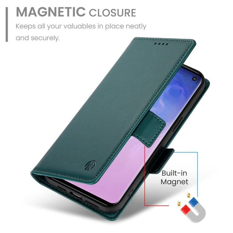 For Samsung Galaxy S10 Side Buckle Magnetic Frosted Leather Phone Case