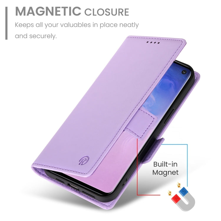 For Samsung Galaxy S10 Side Buckle Magnetic Frosted Leather Phone Case