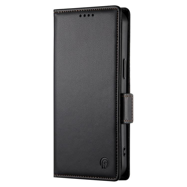 For Samsung Galaxy S25 5G Side Buckle Magnetic Frosted Leather Phone Case