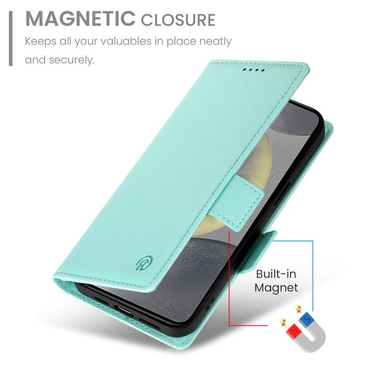 For Samsung Galaxy S25 5G Side Buckle Magnetic Frosted Leather Phone Case