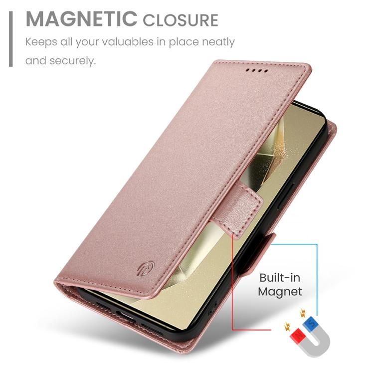 For Samsung Galaxy S25 Ultra 5G Side Buckle Magnetic Frosted Leather Phone Case