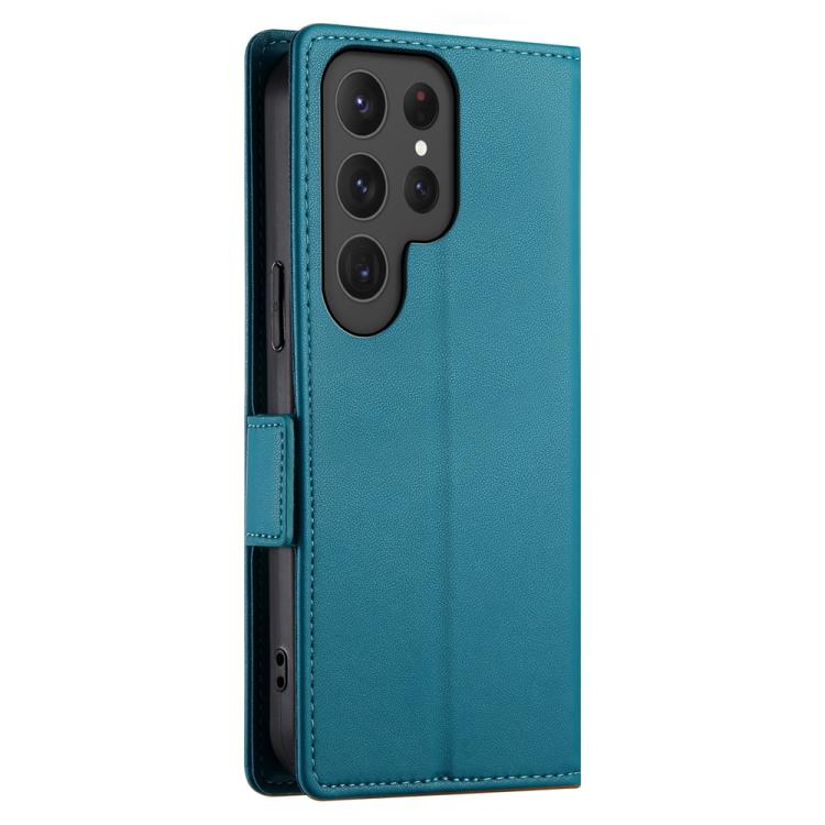 For Samsung Galaxy S25 Ultra 5G Side Buckle Magnetic Frosted Leather Phone Case