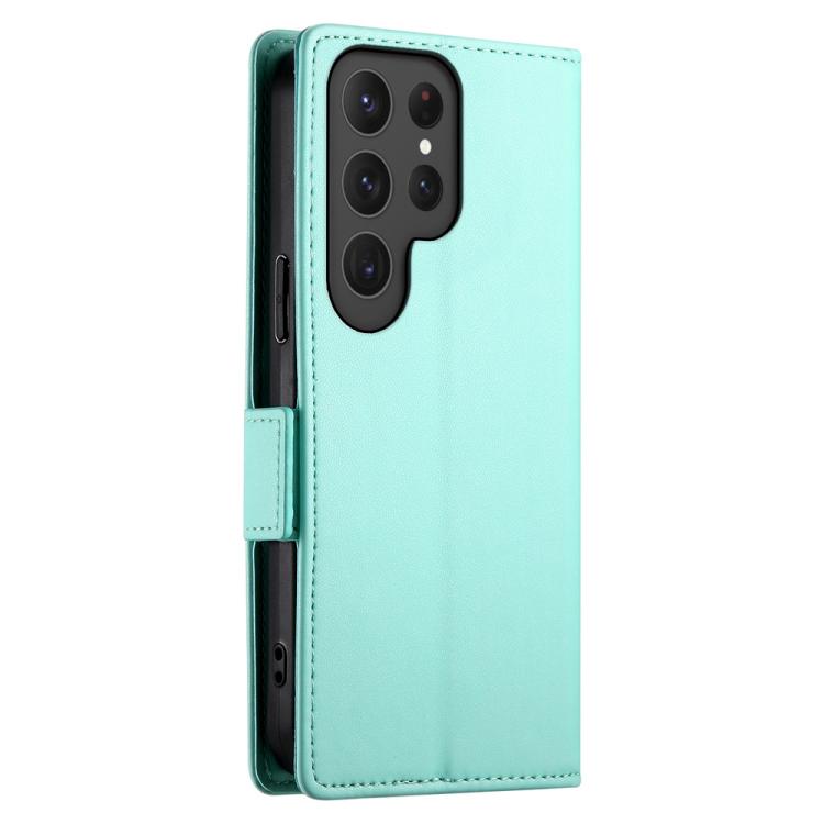 For Samsung Galaxy S25 Ultra 5G Side Buckle Magnetic Frosted Leather Phone Case