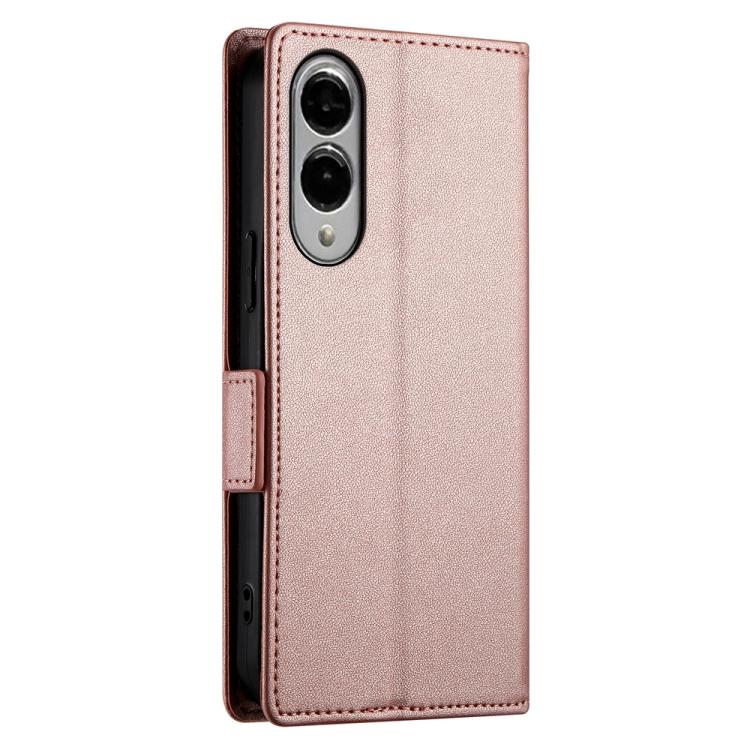 For Samsung Galaxy S25 Edge 5G Side Buckle Magnetic Frosted Leather Phone Case
