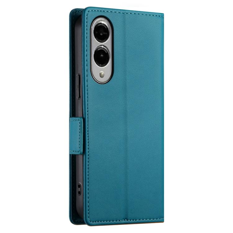 For Samsung Galaxy S25 Edge 5G Side Buckle Magnetic Frosted Leather Phone Case