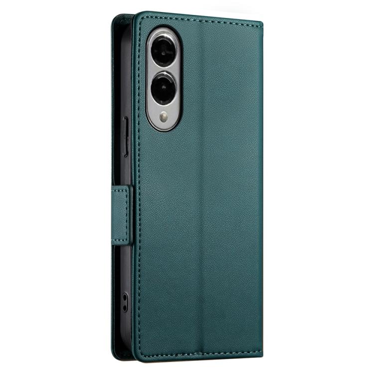 For Samsung Galaxy S25 Edge 5G Side Buckle Magnetic Frosted Leather Phone Case