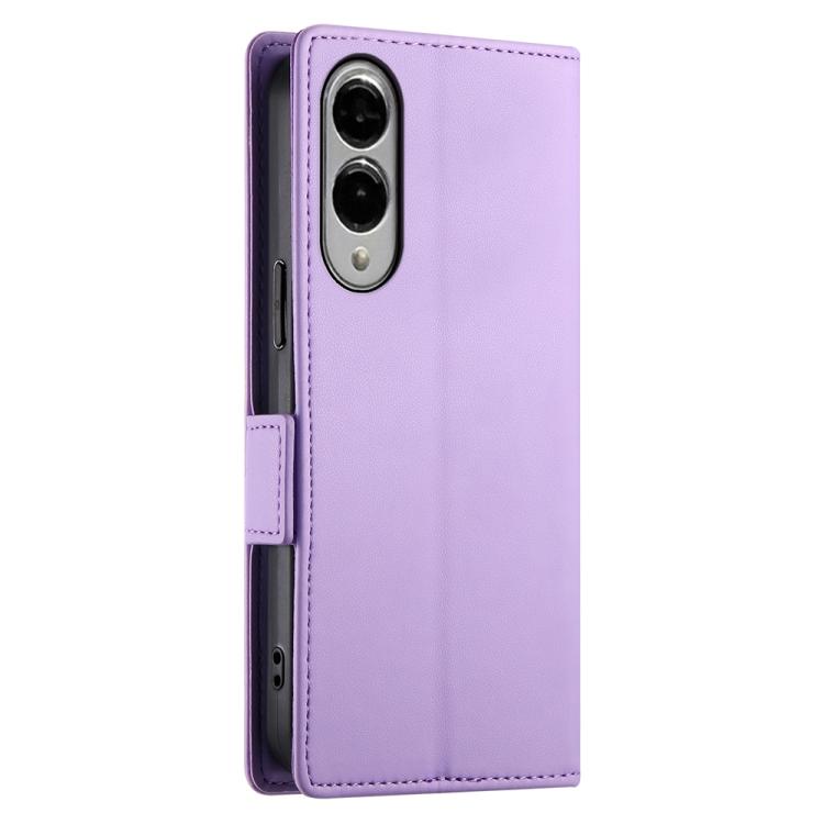 For Samsung Galaxy S25 Edge 5G Side Buckle Magnetic Frosted Leather Phone Case