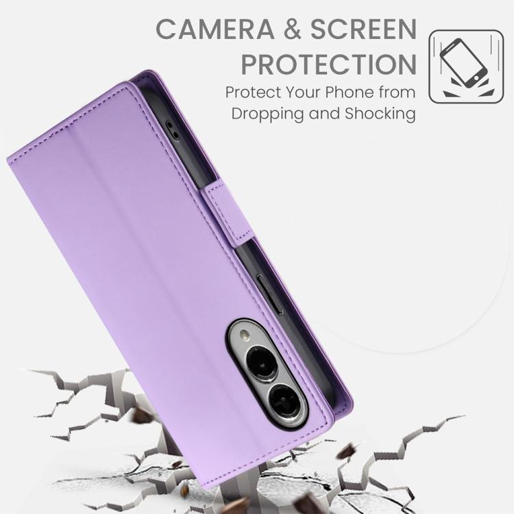For Samsung Galaxy S25 Edge 5G Side Buckle Magnetic Frosted Leather Phone Case