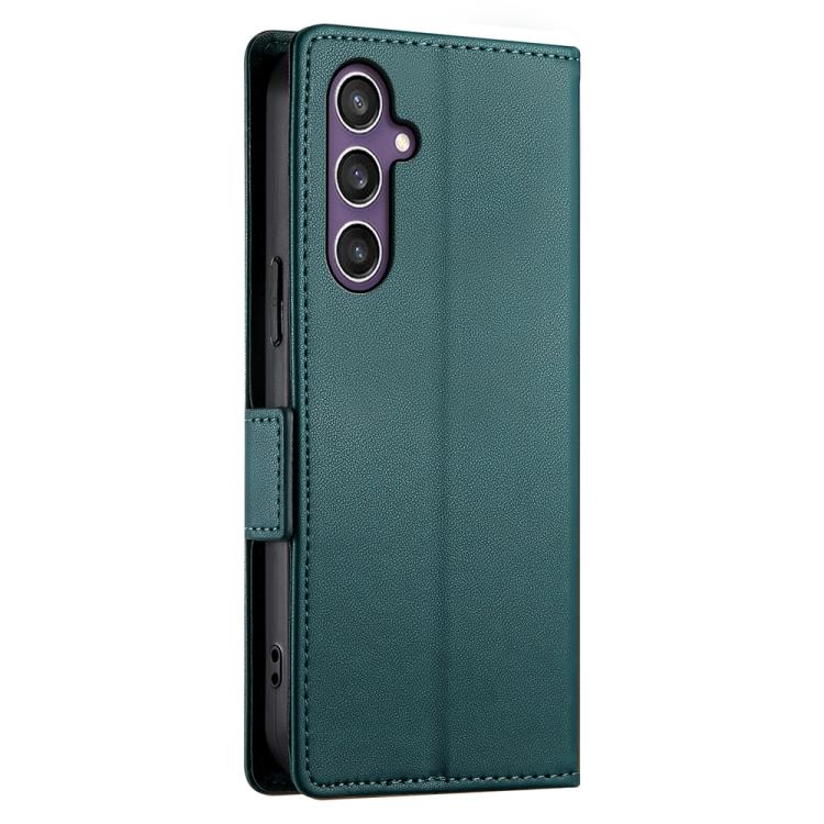 For Samsung Galaxy S25 FE 5G Side Buckle Magnetic Frosted Leather Phone Case