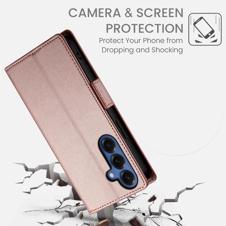 For Samsung Galaxy S26+ 5G Side Buckle Magnetic Frosted Leather Phone Case