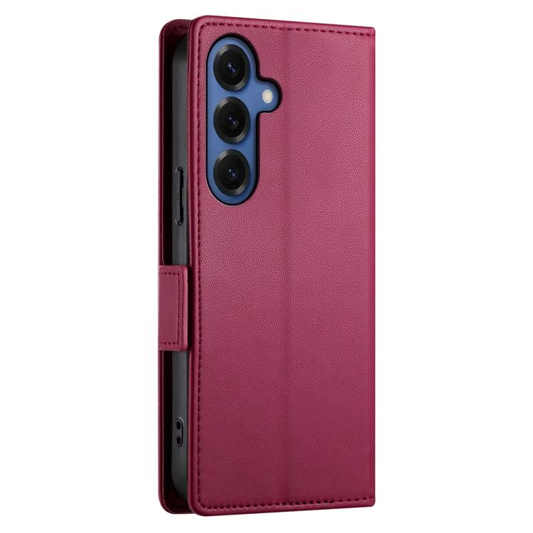For Samsung Galaxy S26+ 5G Side Buckle Magnetic Frosted Leather Phone Case