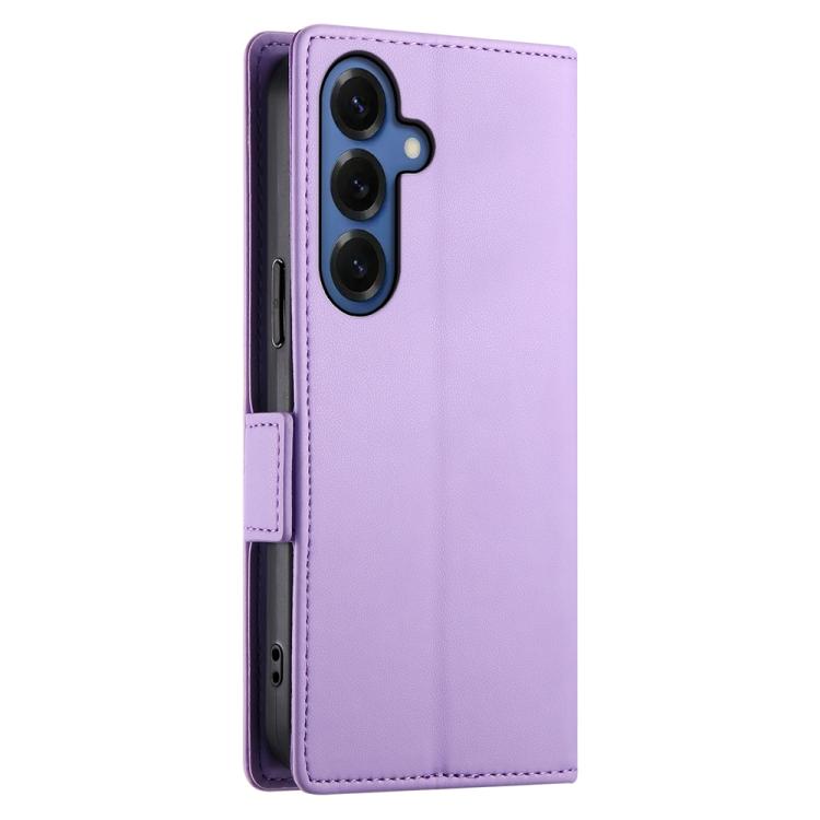 For Samsung Galaxy S26+ 5G Side Buckle Magnetic Frosted Leather Phone Case