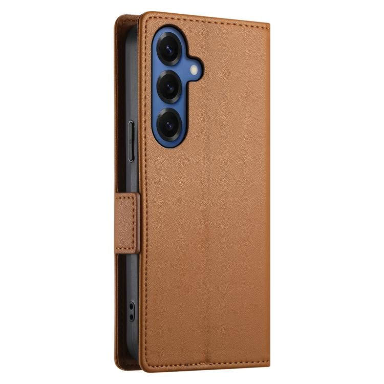 For Samsung Galaxy S26+ 5G Side Buckle Magnetic Frosted Leather Phone Case