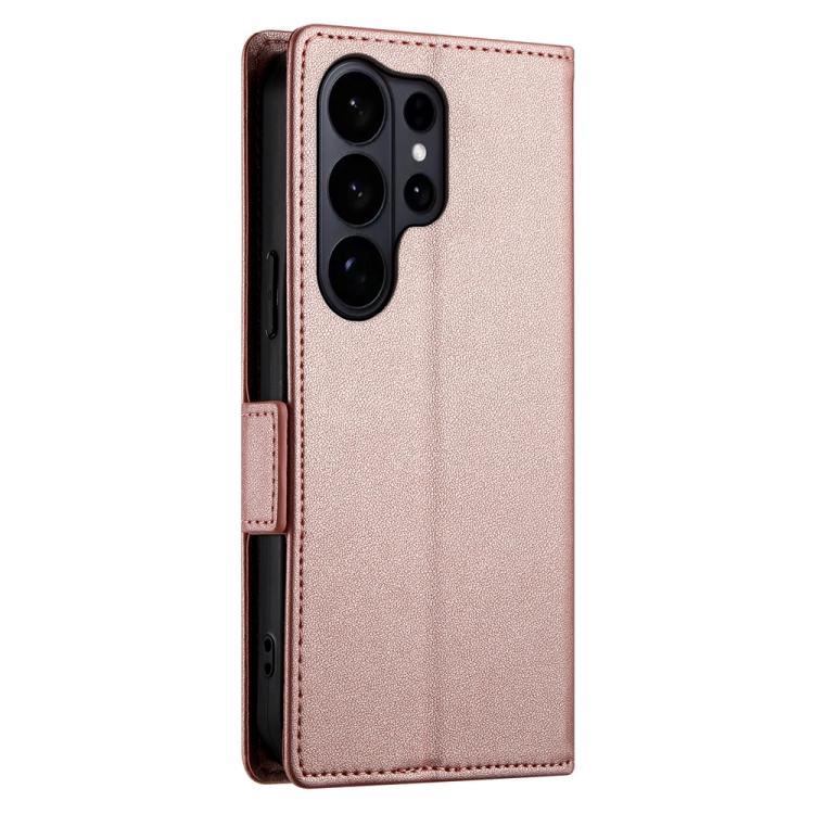 For Samsung Galaxy S26 Ultra 5G Side Buckle Magnetic Frosted Leather Phone Case