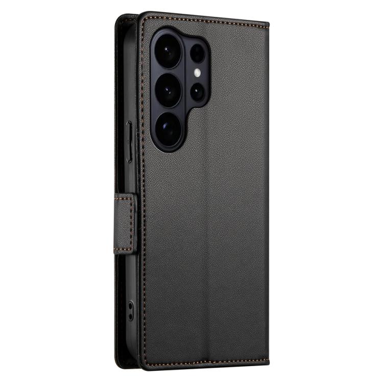 For Samsung Galaxy S26 Ultra 5G Side Buckle Magnetic Frosted Leather Phone Case