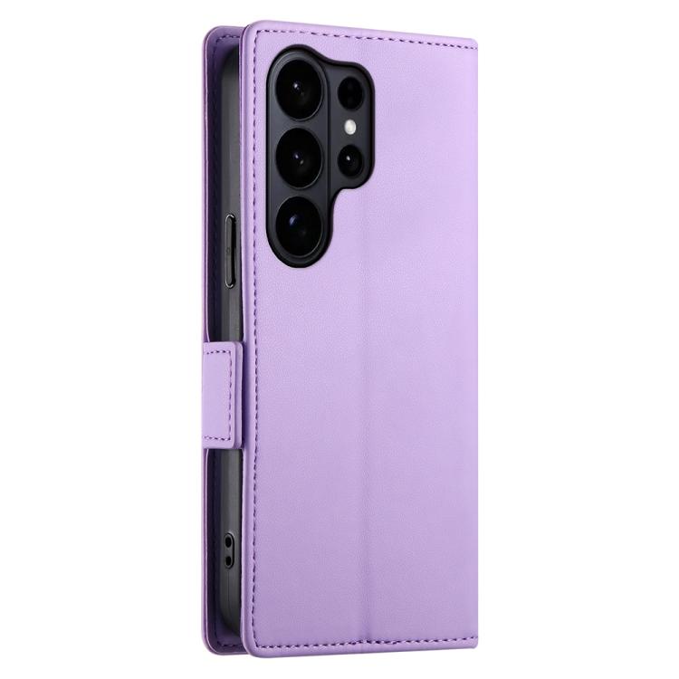 For Samsung Galaxy S26 Ultra 5G Side Buckle Magnetic Frosted Leather Phone Case