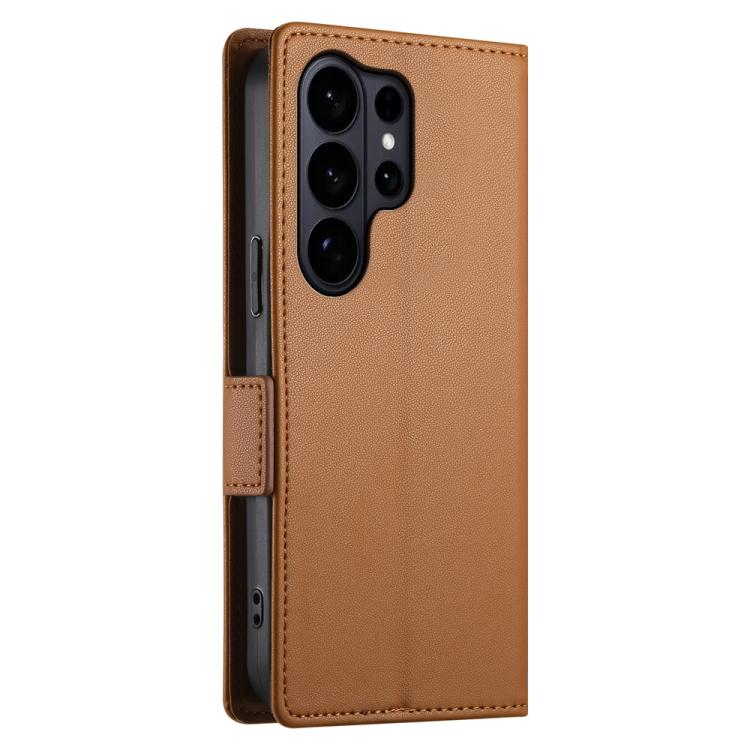 For Samsung Galaxy S26 Ultra 5G Side Buckle Magnetic Frosted Leather Phone Case