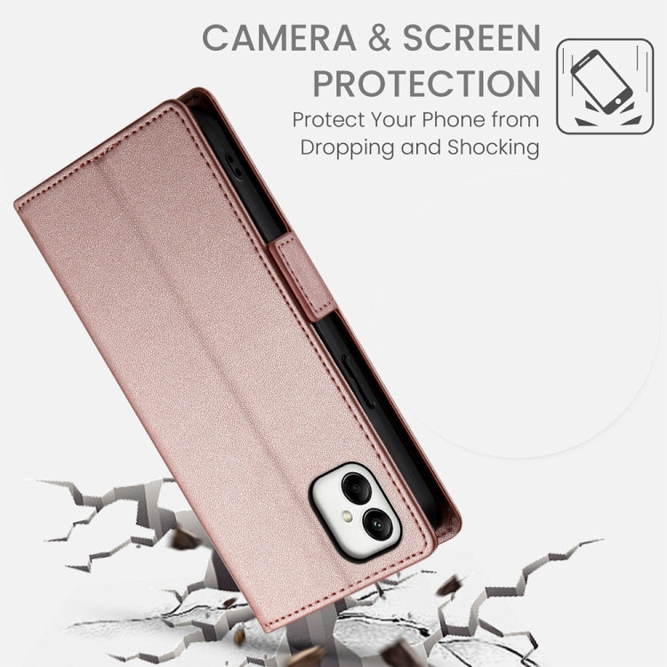 For Samsung Galaxy A05 Side Buckle Magnetic Frosted Leather Phone Case