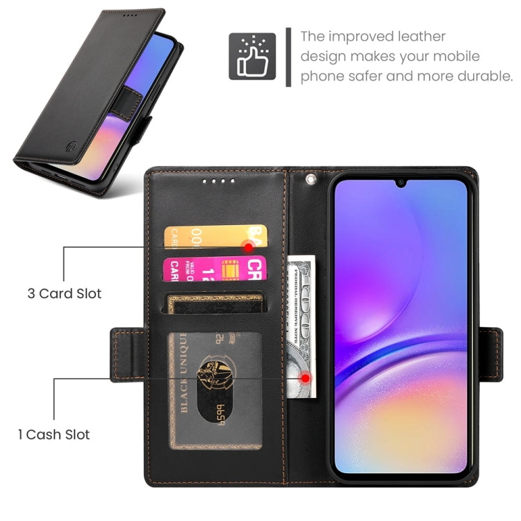 For Samsung Galaxy A05 Side Buckle Magnetic Frosted Leather Phone Case