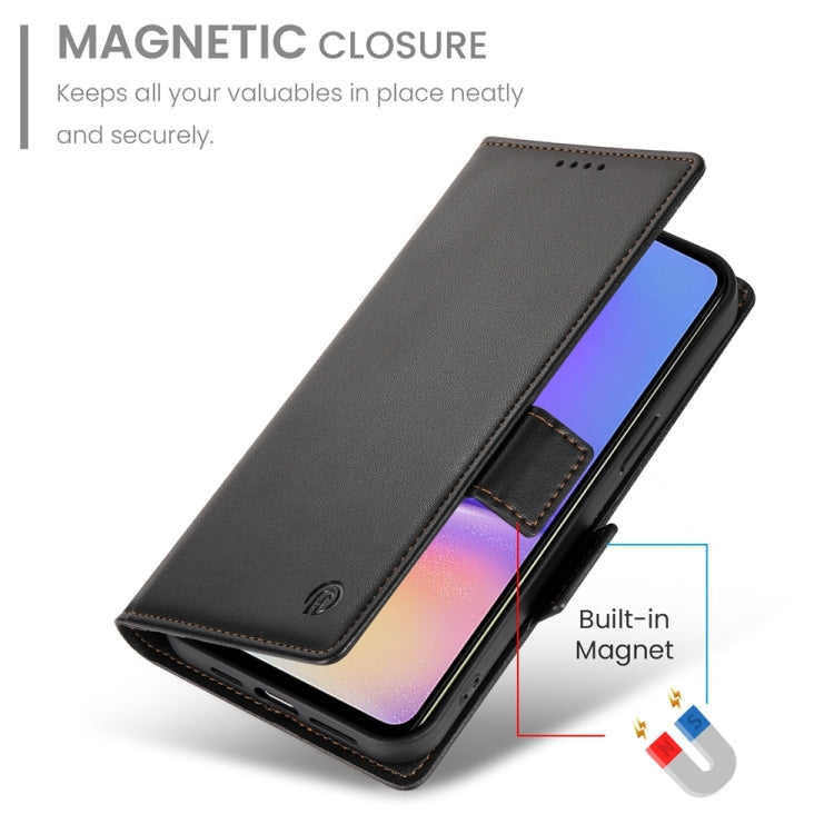 For Samsung Galaxy A05 Side Buckle Magnetic Frosted Leather Phone Case