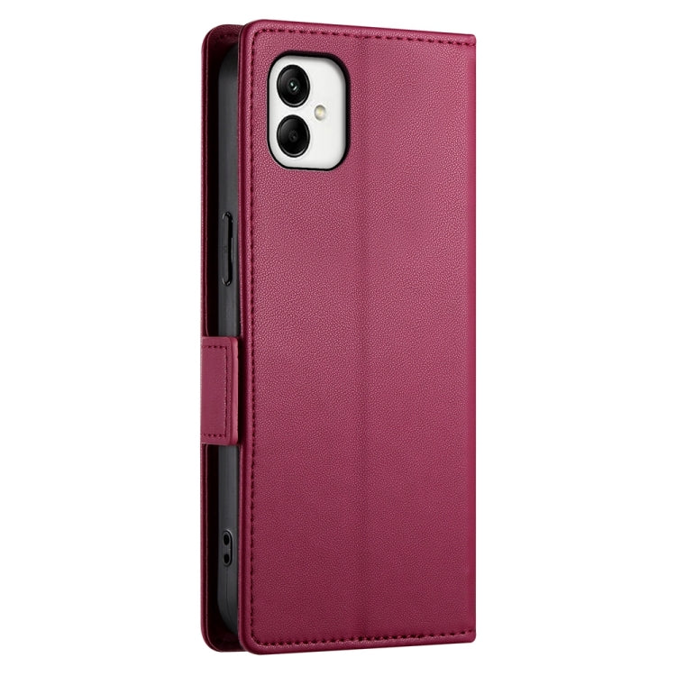 For Samsung Galaxy A05 Side Buckle Magnetic Frosted Leather Phone Case
