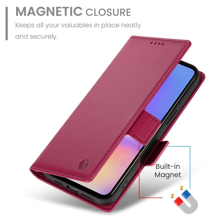 For Samsung Galaxy A05 Side Buckle Magnetic Frosted Leather Phone Case