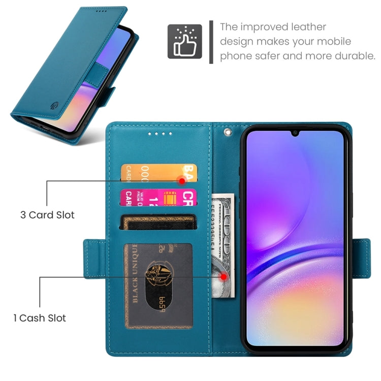 For Samsung Galaxy A05 Side Buckle Magnetic Frosted Leather Phone Case
