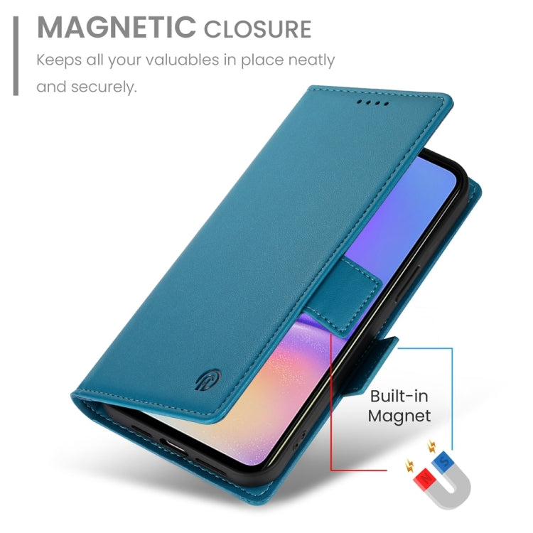For Samsung Galaxy A05 Side Buckle Magnetic Frosted Leather Phone Case