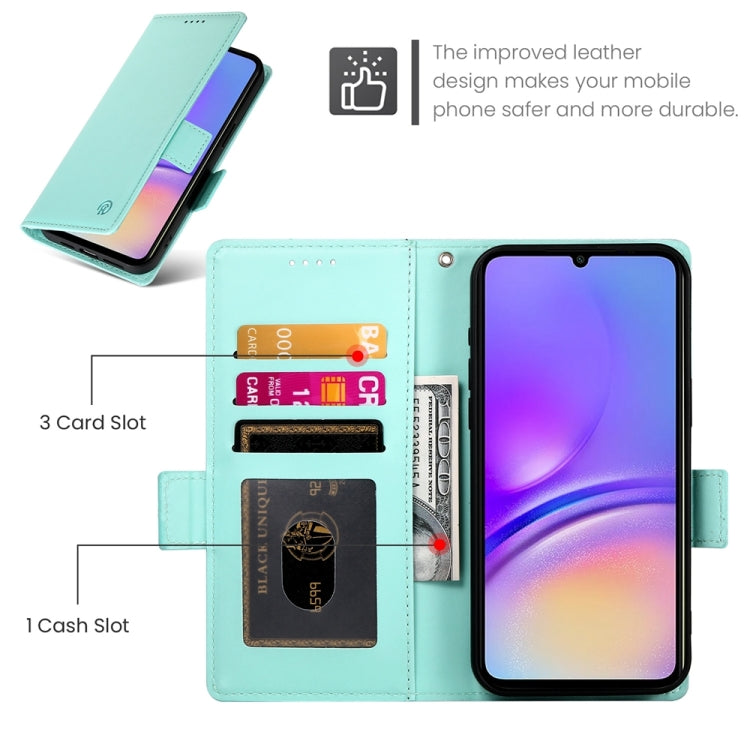 For Samsung Galaxy A05 Side Buckle Magnetic Frosted Leather Phone Case